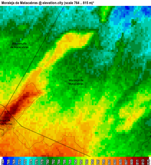 Moraleja de Matacabras elevation map