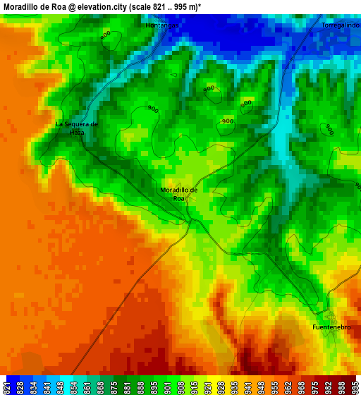 Moradillo de Roa elevation map