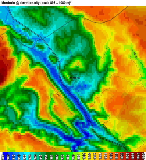 Montorio elevation map