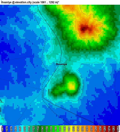 İhsaniye elevation map