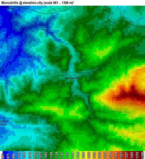 Moncalvillo elevation map