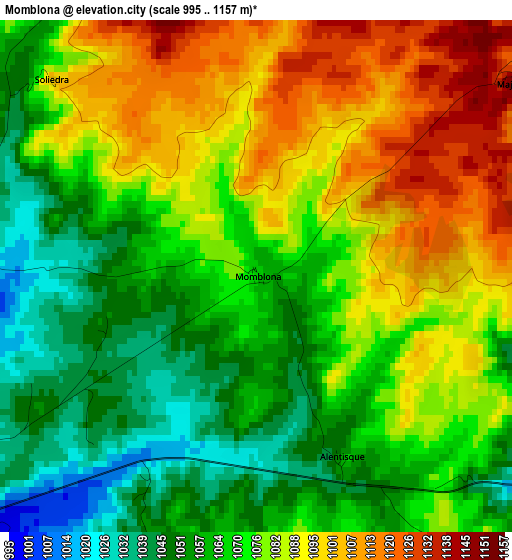 Momblona elevation map