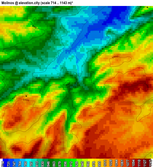 Molinos elevation map