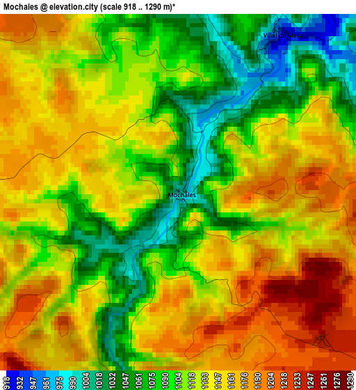 Mochales elevation map