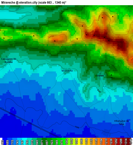 Miraveche elevation map