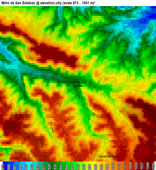 Miño de San Esteban elevation map