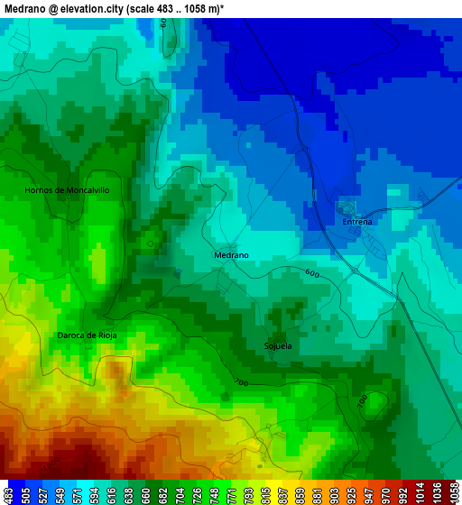 Medrano elevation map