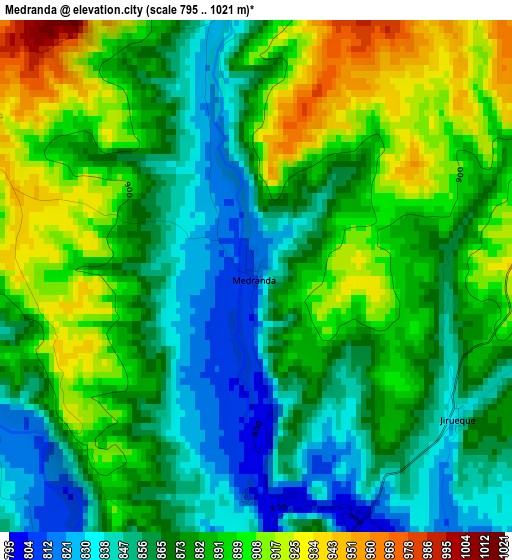 Medranda elevation map