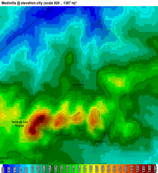 Medinilla elevation map