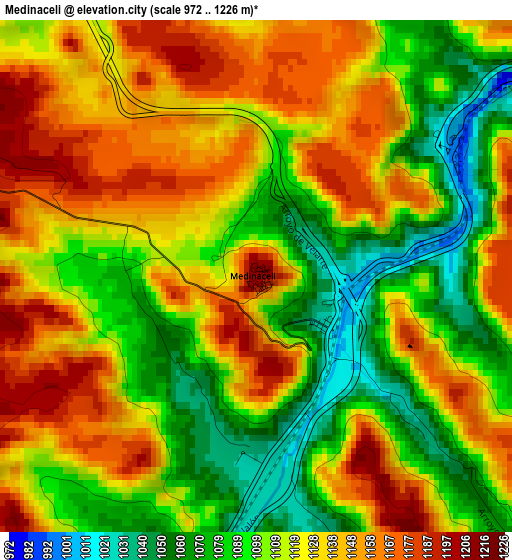 Medinaceli elevation map