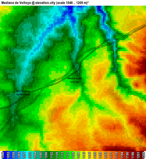 Mediana de Voltoya elevation map