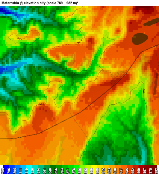 Matarrubia elevation map