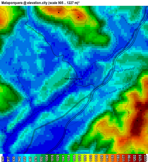 Mataporquera elevation map