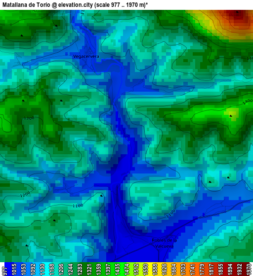 Matallana de Torío elevation map