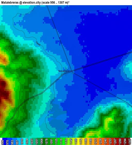 Matalebreras elevation map