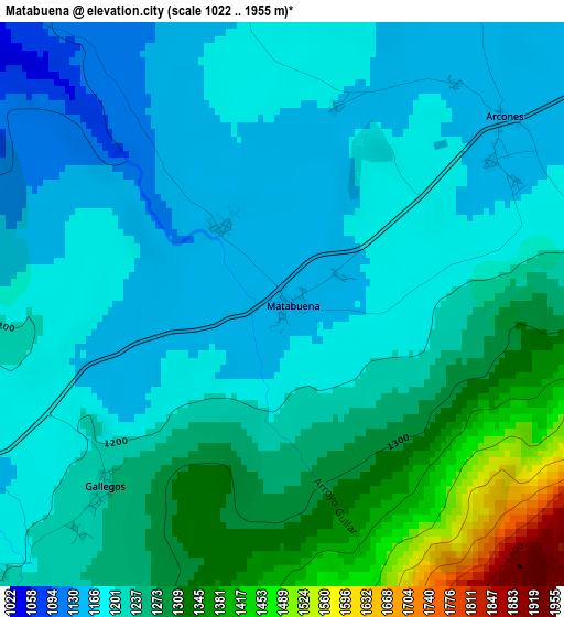 Matabuena elevation map