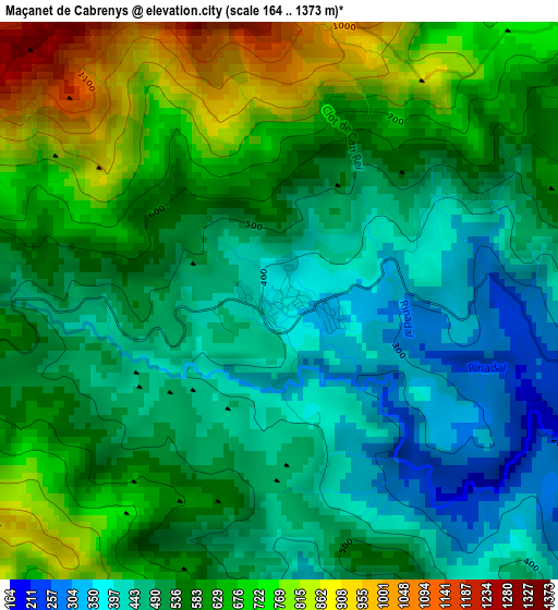 Maçanet de Cabrenys elevation map