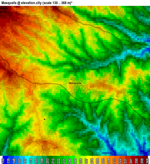 Masquefa elevation map