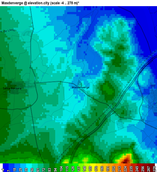 Masdenverge elevation map