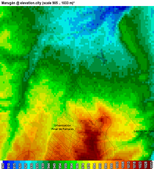 Marugán elevation map