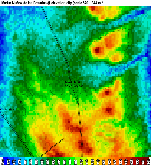 Martín Muñoz de las Posadas elevation map