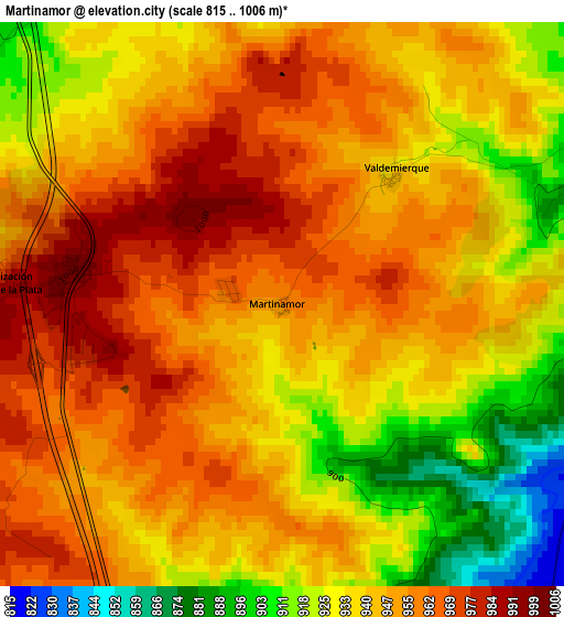 Martinamor elevation map