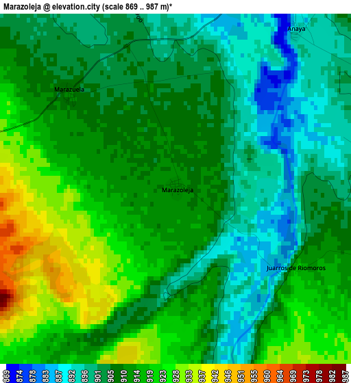 Marazoleja elevation map