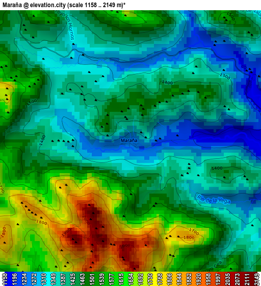 Maraña elevation map