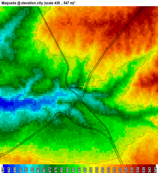 Maqueda elevation map