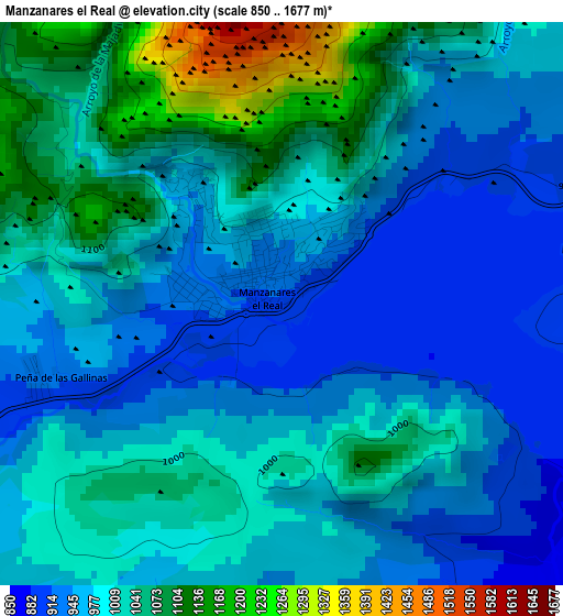 Manzanares el Real elevation map