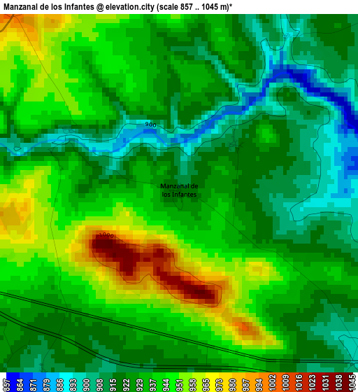 Manzanal de los Infantes elevation map