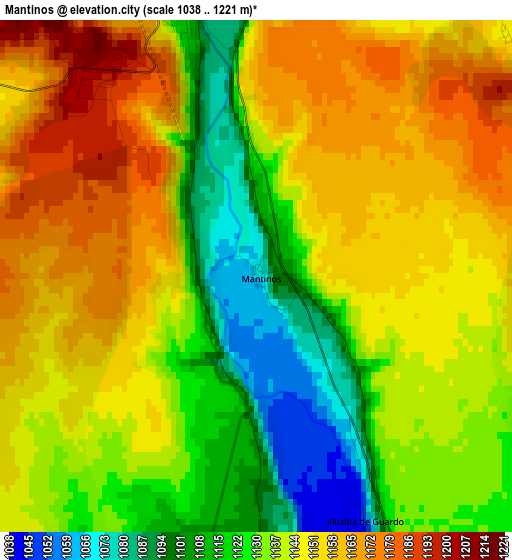 Mantinos elevation map