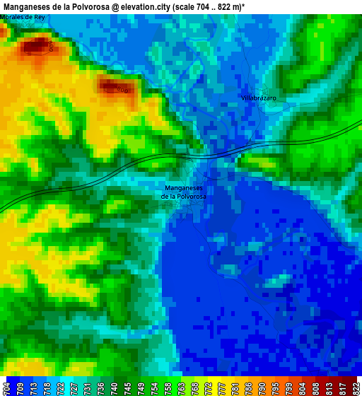 Manganeses de la Polvorosa elevation map