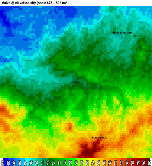 Malva elevation map