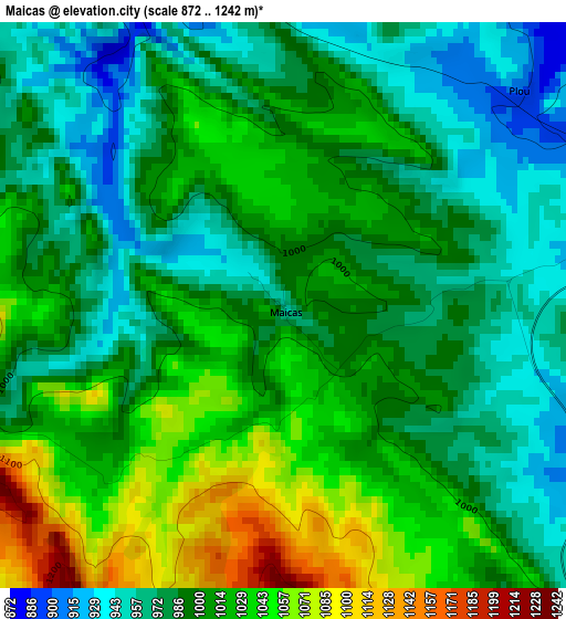 Maicas elevation map