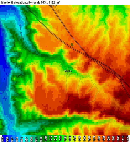 Maello elevation map