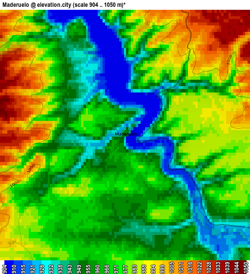 Maderuelo elevation map