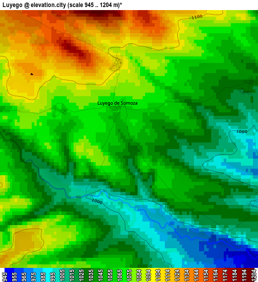 Luyego elevation map