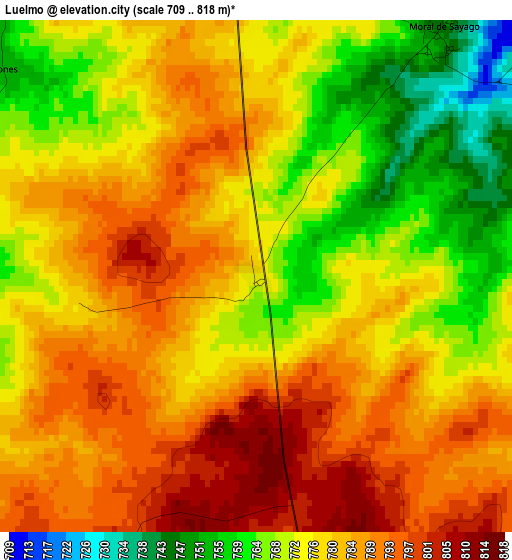 Luelmo elevation map