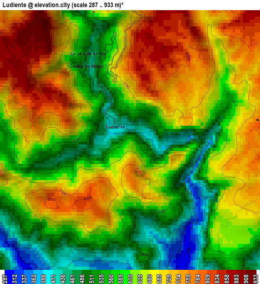 Ludiente elevation map