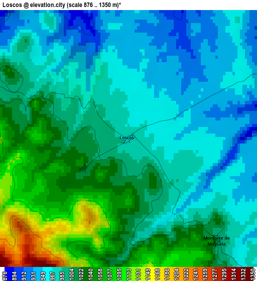 Loscos elevation map