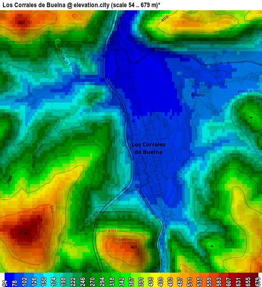 Los Corrales de Buelna elevation map