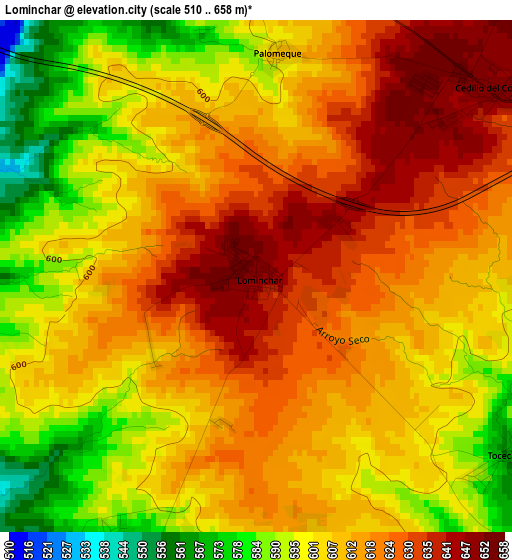 Lominchar elevation map