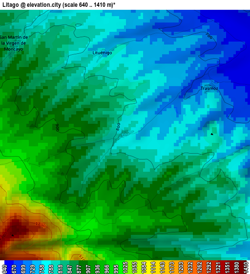 Litago elevation map