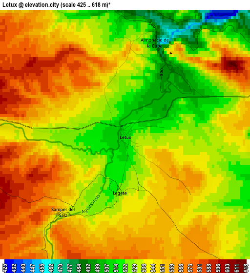 Letux elevation map