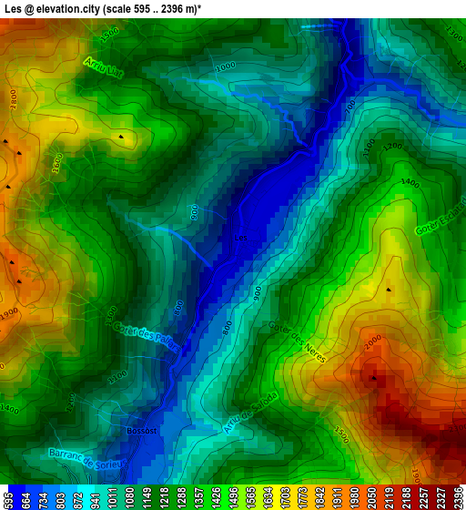 Les elevation map