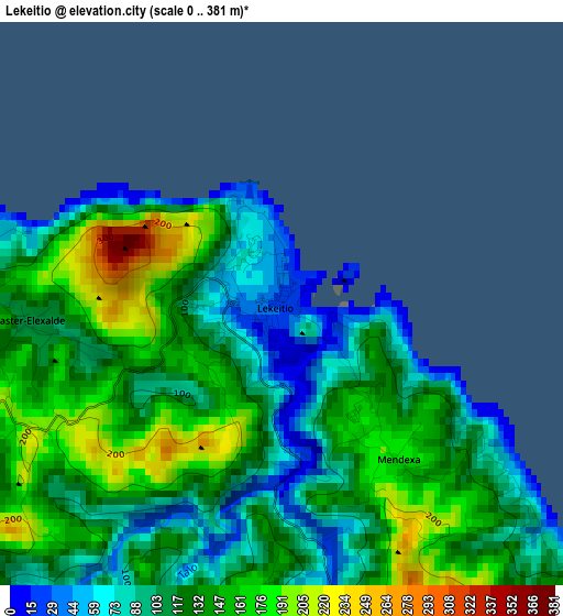 Lekeitio elevation map