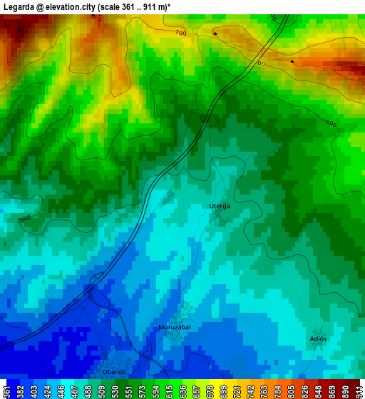 Legarda elevation map