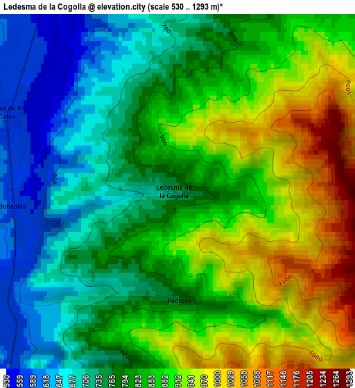 Ledesma de la Cogolla elevation map