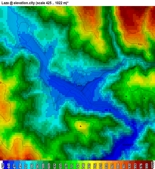 Laza elevation map